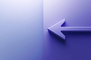The image features a vibrant purple 3D arrow transitioning between two distinct color zones, creating a striking visual contrast.