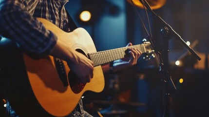 Obraz premium Acoustic Guitar Performance