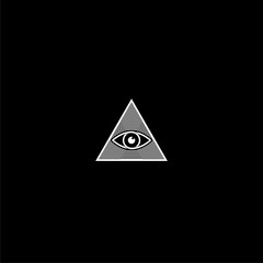 Fototapeta premium All Seeing Eye icon isolated on dark background