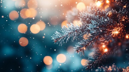 Evening Festivities with Modern Twist in Snowy Scene