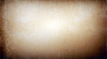 Vintage Sepia-Toned Wall Texture Fading To A Soft Cream Hue, With Delicate Flourishes And Subtle Ornate Patterns Giving An Aged Yet Elegant Ambience