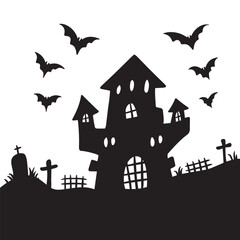 Vector Halloween silhouette background design