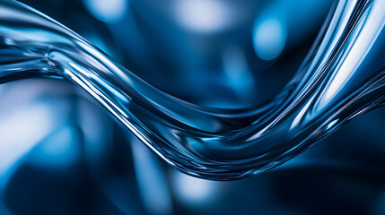 Futuristic 3D blue metallic line pattern for abstract technology wallpaper