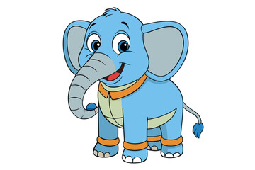 Elephant cartoon vector illustration