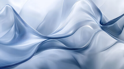 Abstract blue satin texture with flowing waves, perfect for luxury backdrop design