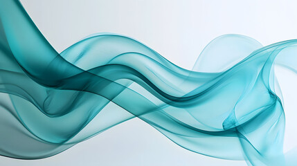 Fototapeta premium Liquid blue satin fabric waves softly, creating a luxurious backdrop with a shiny, smooth texture