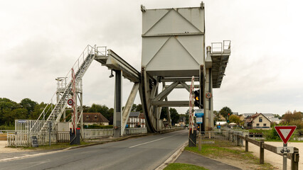 Famous ww2 Pegasus bridge in Bénouville, Normandy in France on 1st September 2024