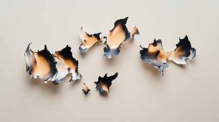Obraz premium Burnt Holes in Paper