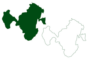 Pungarabato municipality (Free and Sovereign State of Guerrero, Mexico, United Mexican States) map vector illustration, scribble sketch Pungarabato map