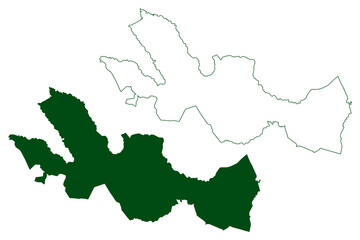 Pilcaya municipality (Free and Sovereign State of Guerrero, Mexico, United Mexican States) map vector illustration, scribble sketch Pilcaya map