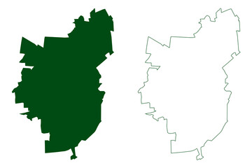 Tarimoro municipality (Free and Sovereign State of Guanajuato, Mexico, United Mexican States) map vector illustration, scribble sketch Tarimoro map