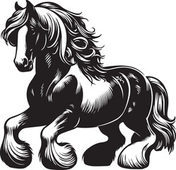 Shire horse vector