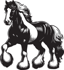 Shire horse vector