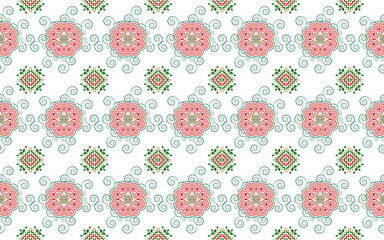 Abstract background, pattern, floral and vine design, designed by imitating the Hmong ethnic pattern.