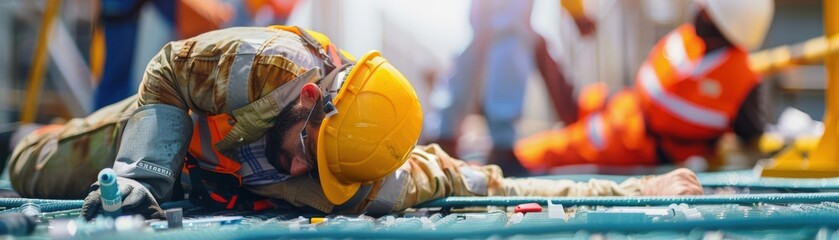Illustrate the consequences of negligence with realistic 3D models of workplace injuries and incidents