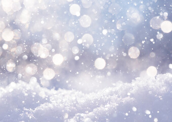 Fototapeta premium 雪と光の白い背景