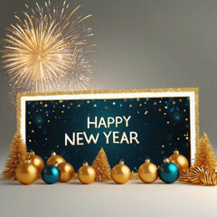 Happy new year social media banner design