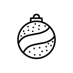 Hanging Light Icon for Christmas and New Year Decoration, Hand Drawn Hanging Round Light, Hanging Light Ball Line Art