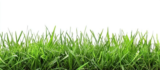 Fresh Spring Green Grass Isolated On White Background