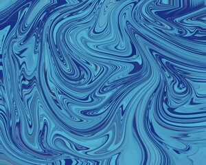 Dynamic abstract swirl in shades of dark and light blue creating shades of fluidity movement