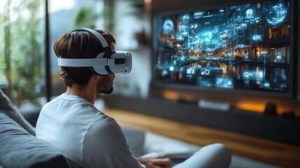 Virtual reality-controlled smart homes, allowing users to interact with devices in a fully immersive environment
