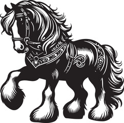 Shire horse vector