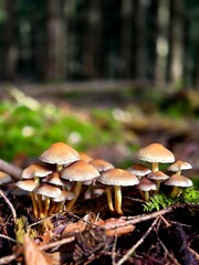 mushrooms in the forest