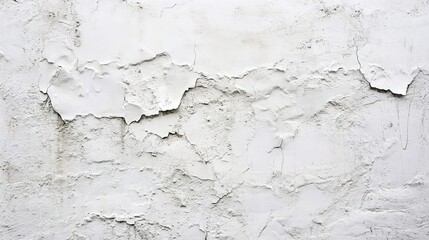 Obraz premium Textured White Wall with Peeling Paint