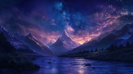 sunrise in the mountains