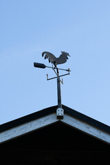Weather vane with a rooster