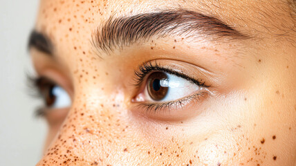Dark Spots on the Face Indicating Hyperpigmentation and Skin Irregularities..