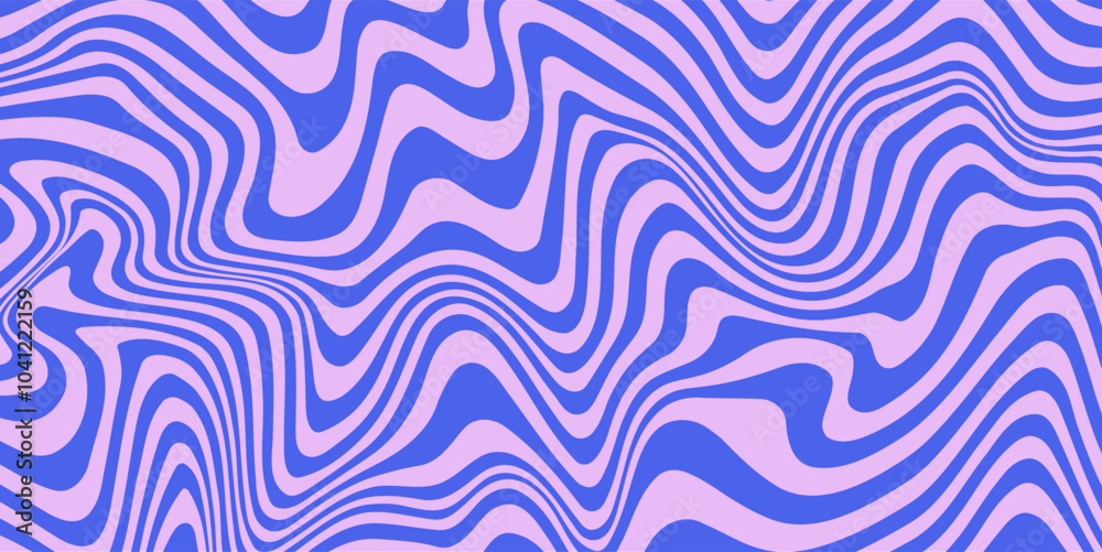 Poster Abstract Optical Illusion Linear Background. Y2k Acid Geometric Op Art Pattern. Psychedelic Stripe Texture Vector Design.
