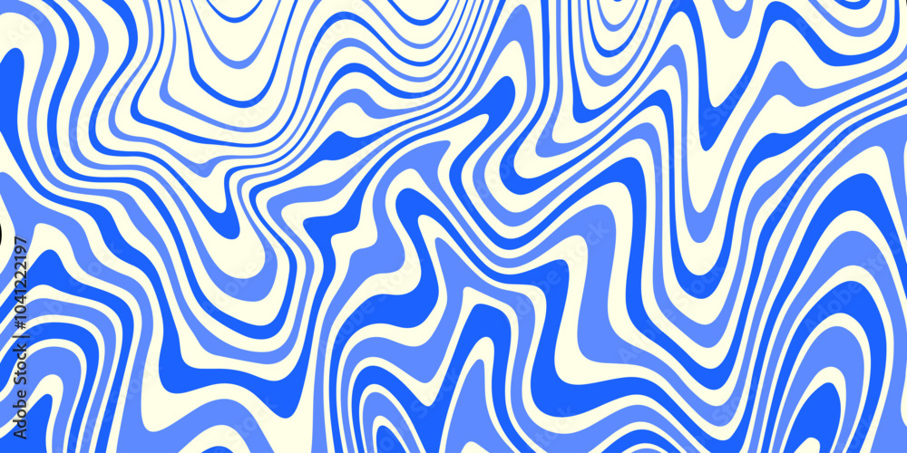 Aufkleber Abstract Optical Illusion Linear Background. Y2k Acid Geometric Op Art Pattern. Psychedelic Stripe Texture Vector Design.