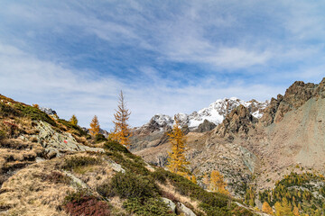 Alps landscape, the Monte Disgrazia, Valmalenco, Italy