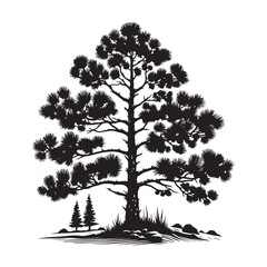 Fototapeta premium pine tree vector silhouette