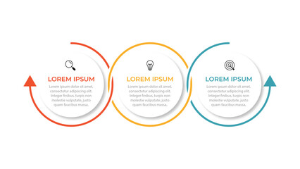 Presentation business infographic template with 3 options. Vector illustration.
