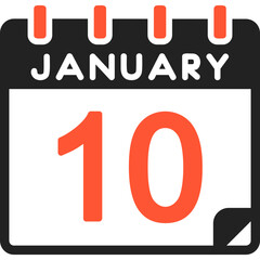 10 January Vector Icon Design