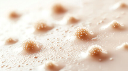 Multiple Warts on the Skin, Showcasing Their Rough Surfaces..