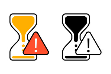 Urgency and deadline time icon object cartoon, sticker flat vector