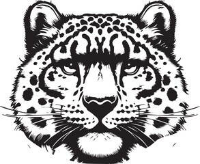snow leopard vector