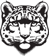 snow leopard vector
