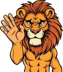 half human half lion vector