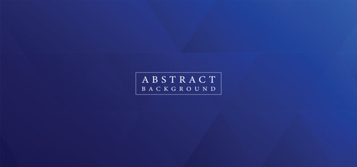 Blue modern abstract wide banner with geometric shapes. Dark blue abstract background. Vector illustration