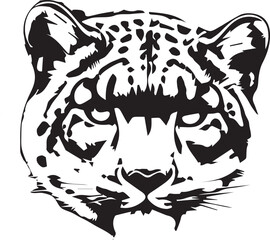 snow leopard vector
