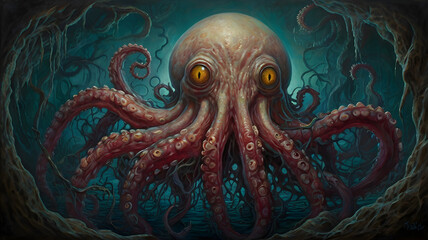 Obraz premium jellyfish on black, ai generated