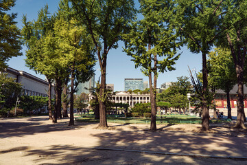 덕수궁 석조전 앞의 전경, 중구, 서울, 대한민국