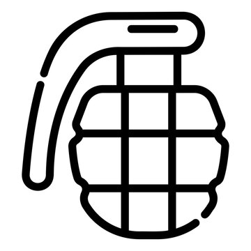 black and white grenade icon clip art preview