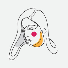 OneLine Face - Women Facing Back