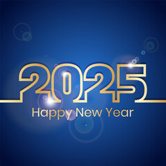 New Year 2025 banner. Vector illustration. Sketch for creativity.