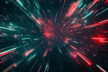 Amazing wallpaper that imitates a laser light show. Light rays intersect and reflect away from each other. This creates a dynamic pattern of light against a deep, dark background.